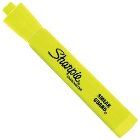Bsc Preferred Fluorescent Yellow Sharpie Accent Highlighters, 12PK BUY00038878
